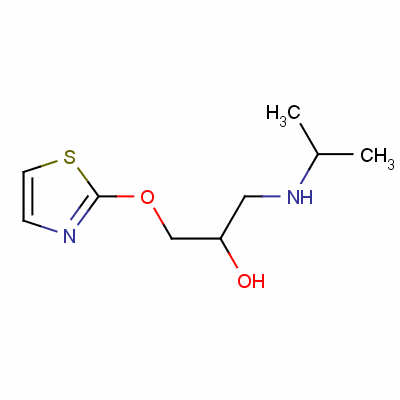 1-异丙基氨基-3-噻唑-2-氧基-2-丙醇结构式_39832-48-9结构式