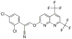 Benzeneacetonitrile, alpha-[[[5,7-bis(trifluoromethyl)-1,8-naphthyridin-2-yl]oxy]methylene]-2,4-dichloro-(9ci) Structure,400087-56-1Structure