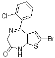 7-Bromo-5-(2-chlorophenyl)-1,3-dihydro-2h-thieno[2,3-e]-[1,4]-diazepin-2-one Structure,40017-65-0Structure