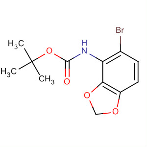 (5-溴-1,3-苯并二氧杂环戊烯-4-基)氨基甲酸叔丁酯结构式_401811-77-6结构式