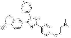 5-(2-(4-(2-(二甲基氨基)乙氧基)苯基)-5-(吡啶-4-基)-1H-咪唑-4-基)-2,3-二氢-1H-茚-1-酮结构式_405554-54-3结构式