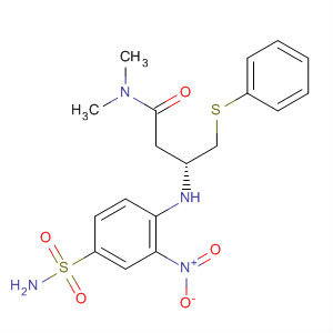 (R)-n,n-dimethyl-3-[(2-nitro-4-sulfamoylphenyl)amino]-4-phenylsulfanylbutanamide Structure,406233-34-9Structure