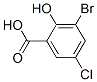 3-Bromo-5-chloro salicylic acid Structure,4068-58-0Structure