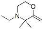 Morpholine, 4-ethyl-3,3-dimethyl-2-methylene- Structure,4086-43-5Structure