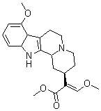 (E)-甲基2-((2s,3s,12bs)-3-乙基-8-甲氧基-1,2,3,4,6,7,12,12b-八氢吲哚并[2,3-a]喹嗪-2-基)-3-甲氧基丙烯酸酯结构式_4098-40-2结构式