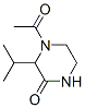 (9ci)-4-乙酰基-3-(1-甲基乙基)-哌嗪酮结构式_410535-43-2结构式