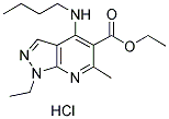 4-(Butylamino)-1-ethyl-6-methyl 1h-pyrazolo[3,4b]pyridine-5-ethylcarboxylate hydrochloride Structure,41094-88-6Structure