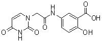 5-[[2-(3,4-二氢-2,4-二氧代-1(2H)-嘧啶)乙酰基]氨基]-2-羟基-苯甲酸结构式_4116-41-0结构式