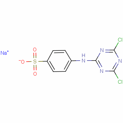 Benzenesulfonic acid, 4-[(4,6-dichloro-1,3,5-triazin-2-yl)amino]-, monosodium salt Structure,4156-21-2Structure