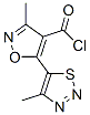 3-Methyl-5-(4-methyl-1,2,3-thiadiazol-5-yl)-4-isoxazolecarbonyl chloride Structure,423768-48-3Structure