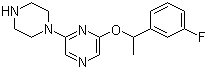 2-[1-(3-Fluorophenyl)ethoxy]-6-(1-piperazinyl)pyrazine Structure,426829-20-1Structure