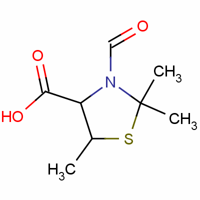 3-Formyl-2,2,5-trimethyl-thiazolidine-4-carboxylic acid Structure,43083-60-9Structure