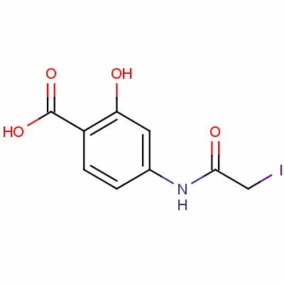 4-(2-碘乙酰氨基)-水楊酸結構式_4323-00-6結構式