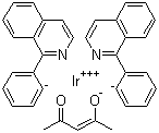 二(1-苯基异喹啉)(乙酰丙酮)合铱(III)结构式_435294-03-4结构式