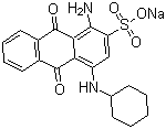 2-Anthracenesulfonic acid, 1-amino-4-(cyclohexylamino) -9,10-dihydro-9,10-dioxo-, monosodium salt Structure,4368-56-3Structure