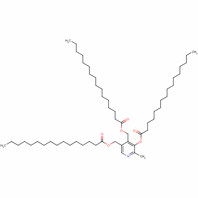 Hexadecanoic acid, [6-methyl-5-[(1-oxohexadecyl) oxy]-3,4-pyridinediyl]bis(methylene) ester Structure,4372-46-7Structure