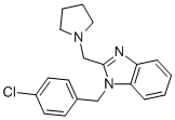 1-[(4-Chlorophenyl)methyl]-2-(1-pyrrolidinylmethyl)-1H-benzimidazole Structure,442-52-4Structure