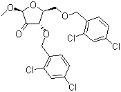 1-O-Methyl-3,5-bis-O-[(2,4-dichlorophenyl)methyl]-alpha-D-erthro-pentofuranoside-2-ulose Structure,443642-30-6Structure