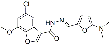 3-Benzofurancarboxylic acid, 5-chloro-7-methoxy-, [[5-(dimethylamino)-2-furanyl]methylene]hydrazide (9ci) Structure,444007-21-0Structure