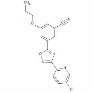 3-(5-氯吡啶-2-基)-5-(3-氰基-5-丙氧基苯基)-1,2,4-噁二唑结构式_453566-98-8结构式