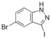 5-Bromo-3-iodo-1H-indazole Structure,459133-66-5Structure