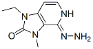 (9ci)-1-乙基-3,5-二氢-3-甲基-1H-咪唑并[4,5-c]吡啶-2,4-二酮 4-肼酮结构式_460739-76-8结构式