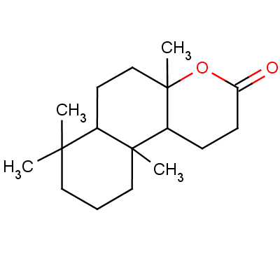 [4aR-(4aalpha,6abeta,10aalpha,10bbeta)]-十二氢-4a,7,7,10a-四甲基-3H-萘并[2,1-b]吡喃-3-酮结构式_468-84-8结构式