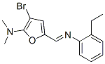  3-溴-5-[[(2-乙基苯基)亚氨基]甲基]-N,N-二甲基-2-呋喃胺结构式_469884-27-3结构式