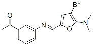 Ethanone, 1-[3-[[[4-bromo-5-(dimethylamino)-2-furanyl]methylene]amino]phenyl]- Structure,469903-29-5Structure