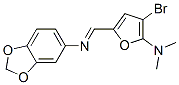 1,3-Benzodioxol-5-amine, n-[[4-bromo-5-(dimethylamino)-2-furanyl]methylene]- Structure,471263-37-3Structure