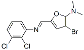  3-溴-5-[[(2,3-二氯苯基)亚氨基]甲基]-N,N-二甲基-2-呋喃胺结构式_471887-72-6结构式