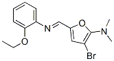  3-溴-5-[[(2-乙氧基苯基)亚氨基]甲基]-N,N-二甲基-2-呋喃胺结构式_471922-91-5结构式