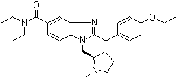 2-[(4-乙氧基苯基)甲基]-N,N-二乙基-1-[[(2r)-1-甲基-2-吡咯烷]甲基]-1H-苯并咪唑-5-羧酰胺结构式_474016-50-7结构式