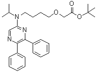 2-{4-[N-(5,6-二苯基吡嗪-2-基)-n-异丙基氨基]丁基氧基}乙酸 叔丁酯结构式_475084-96-9结构式