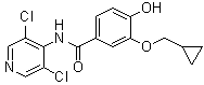 3-(环丙基甲氧基)-n-(3,5-二氯吡啶-4-基)-4-羟基苯甲酰胺结构式_475271-62-6结构式