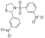 (9CI)-2-(3-硝基苯基)-3-[(3-硝基苯基)磺酰基]-噻唑烷结构式_477515-65-4结构式