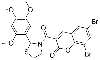 (9CI)-3-[(6,8-二溴-2-氧代-2H-1-苯并吡喃-3-基)羰基]-2-(2,4,5-三甲氧基苯基)-噻唑烷结构式_477516-08-8结构式