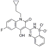 1-(2-环丙基乙基)-3-(1,1-二氧化物-2H-1,2,4-苯并噻二嗪-3-基)-6-氟-4-羟基-2(1H)-喹啉酮结构式_477931-14-9结构式