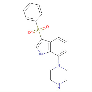 3-(苯基磺酰基)-7-(1-哌嗪)-1H-吲哚结构式_478083-26-0结构式