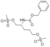 [(1R)-4-[(甲基磺酰基)氧基]-1-[[(甲基磺酰基)氧基]甲基]丁基]氨基甲酸苯基甲酯结构式_478646-29-6结构式