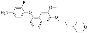 3-氟-4-[6-甲氧基-7-(3-吗啉-4-基-丙氧基)-喹啉-4-基氧基]-苯胺结构式_479690-10-3结构式