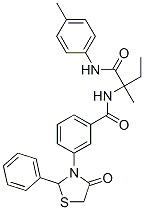 Benzamide, n-[1-methyl-1-[[(4-methylphenyl)amino]carbonyl]propyl]-3-(4-oxo-2-phenyl-3-thiazolidinyl)-(9ci) Structure,484647-11-2Structure