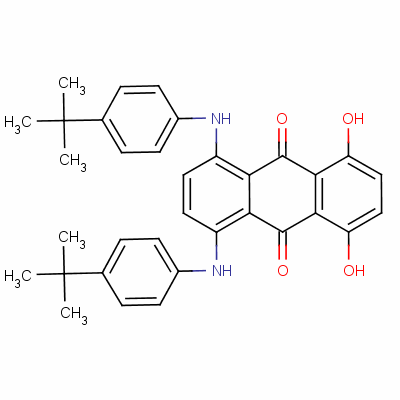 1,4-双[[4-(1,1-二甲基乙基) 苯基]氨基]-5,8-二羟基-9,10-蒽二酮结构式_4851-50-7结构式