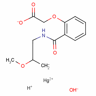 汞撒利酸结构式_486-67-9结构式