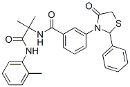 (9ci)-n-[1,1-二甲基-2-[(2-甲基苯基)氨基]-2-氧代乙基]-3-(4-氧代-2-苯基-3-噻唑啉基)-苯甲酰胺结构式_489434-30-2结构式