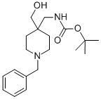 (1-Benzyl-4-hydroxymethylpiperidin-4-ylmethyl)carbamic acid tert-butyl ester Structure,493026-45-2Structure