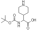 Tert-butoxycarbonylamino-piperidin-4-yl-acetic acid Structure,494210-73-0Structure