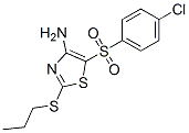 4-氨基-5-(4-氯苯磺酰基)-2-(丙硫代)噻唑结构式_494763-20-1结构式