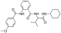 (9ci)-n-[1-[(环己基氨基)羰基]-2-甲基丙基]-2-[(4-甲氧基苯甲酰基)氨基]-苯甲酰胺结构式_499105-06-5结构式