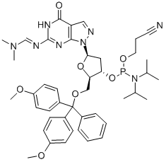 8-氮杂-7-De氮杂-2-脱氧鸟苷3-CE 亚磷酰胺结构式_500891-26-9结构式